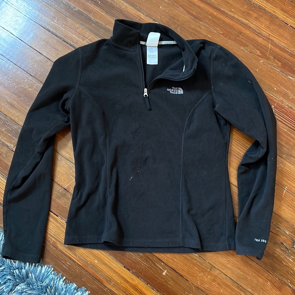 Black North face half size fleece size S